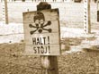 auschwitz halt sign - powerpoint graphics