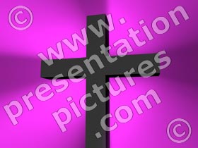 black cross on purple - powerpoint graphics