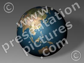 earth globe asia - powerpoint graphics