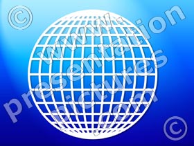 globe grid - powerpoint graphics