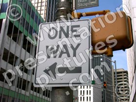 one way sign - powerpoint graphics