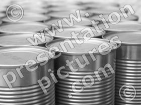 steel food tins - powerpoint graphics