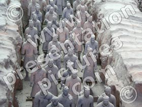 terracotta warriors - powerpoint graphics