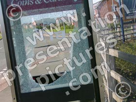 vandalized phone box - powerpoint graphics